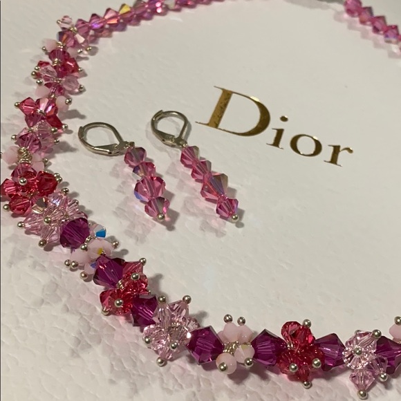 Swarovski set necklace + earrings - Picture 3 of 8